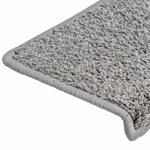 vidaXL Tapis d'escalier 10 pièces 65 x 21 x 4 cm Gris Bord rectangulaire