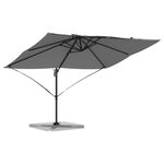 vidaXL Parasol Roma à Bras Déporté Anthracite et noir