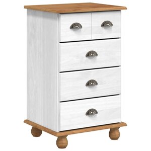 vidaXL Commode ASKIM Blanc 45.8 x 40 x 79 cm Bois de pin massif