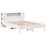 vidaXL Lit bibliothèque sans matelas blanc 120x200 cm bois pin massif