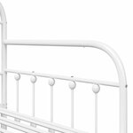 vidaXL Cadre de lit de jour avec tête de lit Blanc 100 x 190 cm Acier