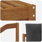 vidaXL Ensemble de canapés d'extérieur 6 Pièces Naturel et Anthracite