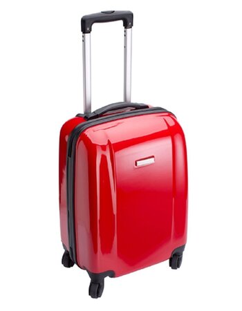 Valise cabine rigide trolley 4 roulettes - 40 litres - nt5392 - rouge