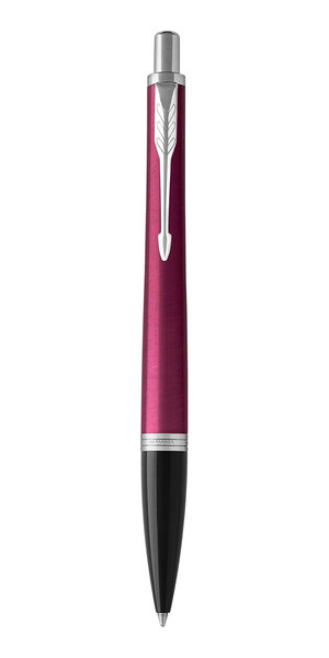 PARKER Urban - Stylo-bille, magenta éclatant, pointe moyenne, attributs chromés, recharge bleue