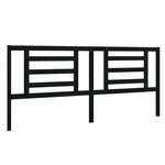vidaXL Tête de lit Noir 206x4x100 cm Bois de pin massif