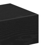 vidaXL Cabinet de chevet avec tiroir Chêne noir 46 x 29 5 x 30 cm