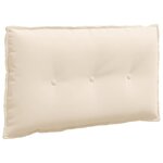 vidaXL Coussin de Dos Beige 80 x 50 cm Tissu en microfibre