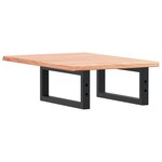 vidaXL Étagère de vasque murale acier et bois de chêne massif