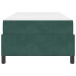 vidaXL Cadre de lit avec matelas Vert foncé 90 x 200 cm tissu