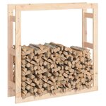 vidaXL Support pour bois de chauffage 100x25x100 cm Bois de pin