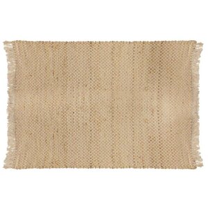 Tapis en toile de jute avec franges 120x170 cm