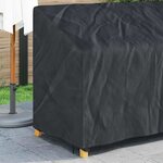 vidaXL Housse de banc de jardin Noir 165 x 70 x 65 / 94 cm Tissu 600D