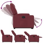 vidaXL Fauteuil inclinable rouge bordeaux tissu