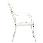 vidaXL Ensemble de bistro 3 Pièces Aluminium coulé Blanc