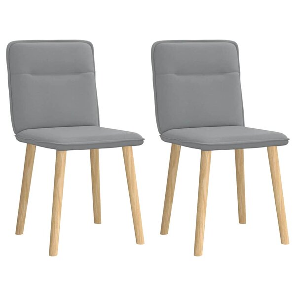 vidaXL Chaises à manger lot de 2 gris clair tissu