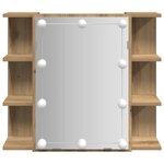 vidaXL Armoire à miroir avec LED chêne artisanal 70x16 5x60 cm