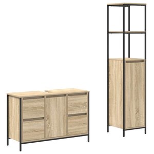 vidaXL Ensemble de mobilier de salle de bain 2 Pièces Bois d'ingénierie