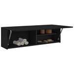 vidaXL Armoire murale de bain noir 100x25x30 cm bois d'ingénierie