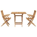 vidaXL Ensemble de salle à manger pour jardin 3 Pièces Marron