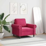 vidaXL Fauteuil Rouge bordeaux 60 cm Velours