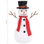 vidaXL Figurine de bonhomme de neige de Noël à LED Tissu 60 cm