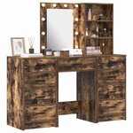 vidaXL Table de Toilette avec tiroir 3 Pièces Marron 40 x 41 x 135 cm
