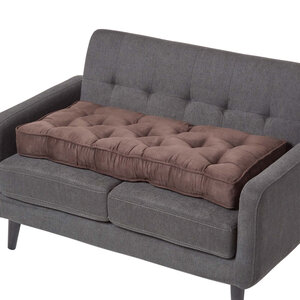 Coussin rehausseur pour canapé en suédine  Chocolat - HOMESCAPES
