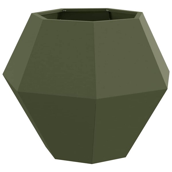 vidaXL Jardinière Vert olive 75 x 75 x 60 cm Acier