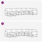 vidaXL Ensemble de canapés d'extérieur 7 Pièces Naturel et Beige