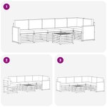 vidaXL Ensemble de canapés d'extérieur 6 pc Naturel et Crème