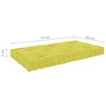 vidaXL Coussins de plancher de palette 4 Pièces Vert pomme Coton