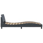vidaXL Cadre de lit avec tête de lit Gris foncé 100x200 cm Velours