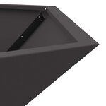 vidaXL Braise Noir 100 x 100 x 28 cm Acier laminé à froid