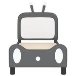 vidaXL Cadre de lit pour tout-petit avec tête de lit Gris clair PU