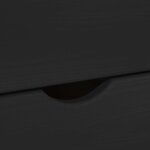 vidaXL Cabinet roulant Noir 34 x 39 x 65 5 cm Pin massif