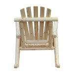 Fauteuil de jardin Adirondack à bascule rocking chair style néo-rétro assise dossier ergonomique bois naturel de pin