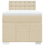 vidaXL Sommier à lattes de lit avec matelas Crème 80x200 cm Tissu