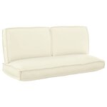 vidaXL Set de coussins de palette 3 Pièces Crème 120 x 50 x 12 cm