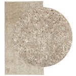 vidaXL Tapis ISTAN à poils longs aspect brillant beige 80x150 cm