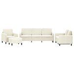 vidaXL Ensemble de canapés 4 Pièces crème velours