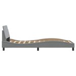 vidaXL Cadre de lit Dover gris clair 90x190 cm tissu