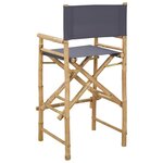 vidaXL Chaise de directeur pliante 2 Pièces Naturel Bambou