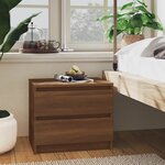vidaXL Table de chevet Chêne marron 50x39x43 5 cm Bois d'ingénierie