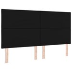 vidaXL Tête de lit LED noire Ensemble de 3 Noir