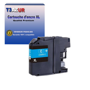 T3AZUR - Cartouche compatible avec Brother MFC-J200  DCP-J105  MFC-J200  DCP-J100  DCP-J105   LC525XL Cyan