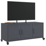 vidaXL Meuble TV anthracite 100 5x39x43 5 cm acier