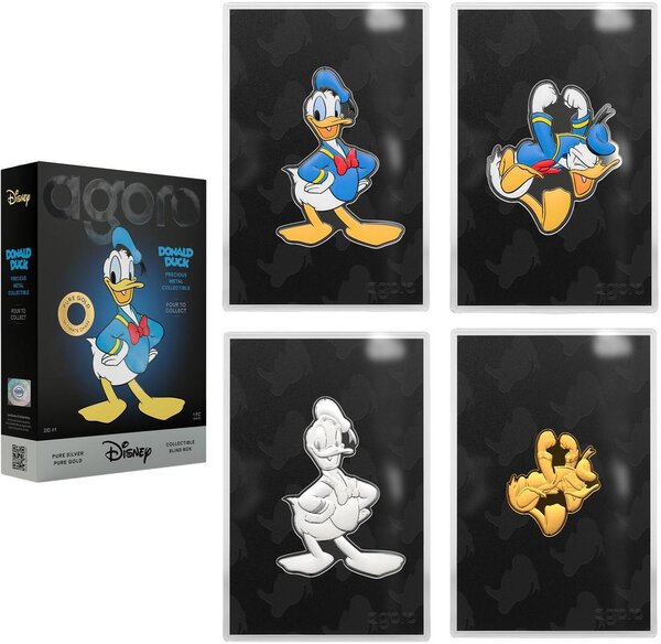 Pièce de monnaie en Argent - Or 1 Dollar – 100 Dollars g 15.57 (1/2 oz) Millésime 2026 Disney DONALD DUCK