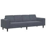 vidaXL Ensemble de Canapés Gris foncé Velours