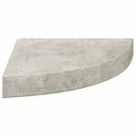 vidaXL Étagère d'angle murale Gris béton 25x25x3 8 cm MDF
