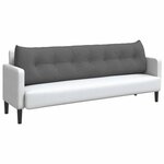 vidaXL Coussin de Dos Gris foncé 200 x 24 x 50 cm tissu